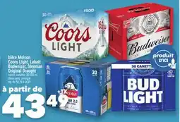 Marche Ami bière Molson Coors Light, Labatt Budweiser, Sleeman Original Draught offer
