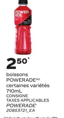 Provigo BOISSONS POWERADE | POWERADE offer