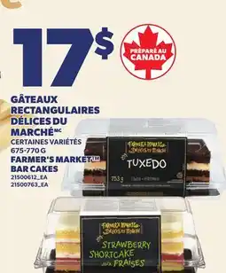 Provigo GÂTEAUX RECTANGULAIRES DÉLICES DU MARCHÉ | FARMER'S MARKET BAR CAKES offer