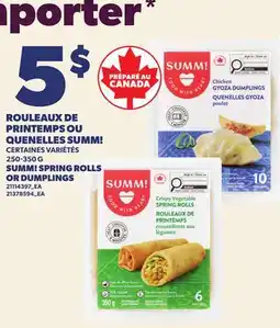 Provigo ROULEAUX DE PRINTEMPS OU QUENELLES SUMM! | SUMM! SPRING ROLLS OR DUMPLINGS offer