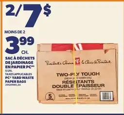 Provigo SAC À DÉCHETS DE JARDINAGE EN PAPIER PC | PC YARD WASTE PAPER BAGS, 5 UN offer
