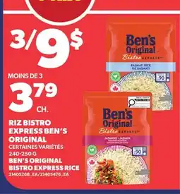 Provigo RIZ BISTRO EXPRESS BEN'S ORIGINAL | BEN'S ORIGINAL BISTRO EXPRESS RICE offer