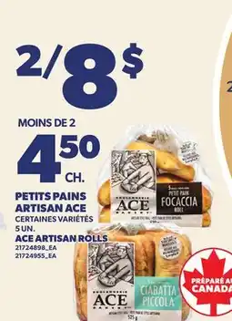 Provigo PETITS PAINS ARTISAN ACE | ACE ARTISAN ROLLS, 5 UN offer