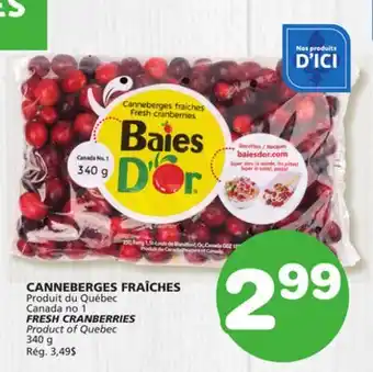 Marches Tradition FRESH CRANBERRIES offer