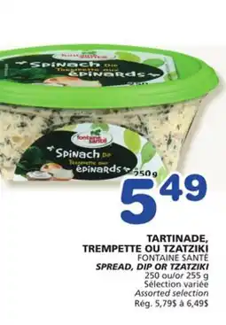 Marches Tradition FONTAINE SANTÉ SPREAD, DIP OR TZATZIKI offer