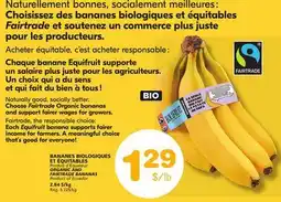 Marches Tradition ORGANIC AND FAIRTRADE BANANAS offer
