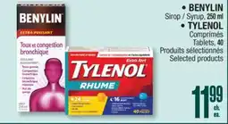Jean Coutu BENYLIN, TYLENOL Selected products offer