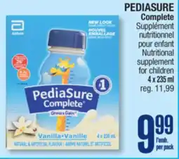Jean Coutu PEDIASURE Complete Nutritional supplement for children offer