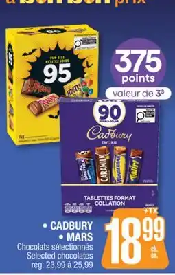 Jean Coutu CADBURY, MARS Selected chocolates offer