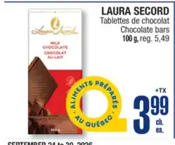 Jean Coutu LAURA SECORD Chocolate bars offer