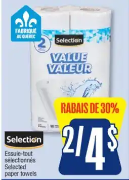 Jean Coutu Selected paper towels offer