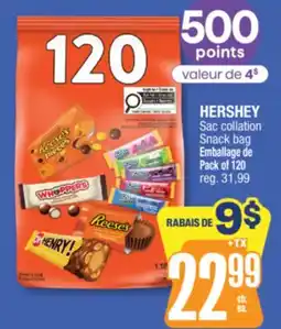 Jean Coutu HERSHEY Snack bag offer