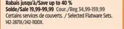 Canadian Tire Selected Flatware Sets offer