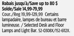 Canadian Tire NOMA Selected Desk and Floor Lamps and Light Bar offer