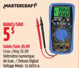 Canadian Tire Deluxe Digital Voltage Meter. 52-0055-6 offer