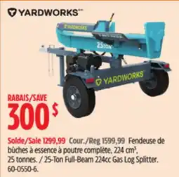 Canadian Tire Yardworks 25-Ton Full-Beam 224cc Gas Log Splitter offer