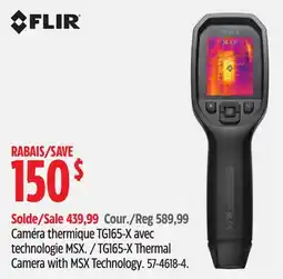 Canadian Tire FLIR TG165-X Thermal Camera with MSX Technology offer