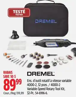 Canadian Tire Dremel 4000-2 Variable-Speed Rotary Tool Kit, 32-Pc offer
