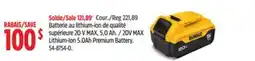 Canadian Tire DEWALT 20V MAX Lithium-Ion 5.0Ah Premium Battery offer