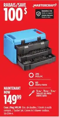 Canadian Tire Mastercraft Socket Set offer