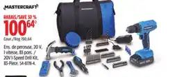 Canadian Tire Mastercraft 20V 1-Speed Drill Kit offer