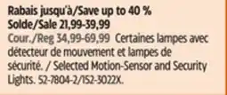 Canadian Tire Selected NOMA Motion-Sensor and Security Lights offer