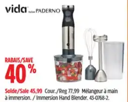 Canadian Tire Vida para Paderno Immersion Hand Blender offer