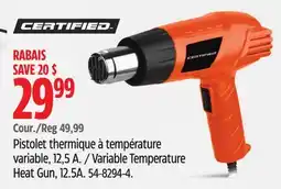 Canadian Tire Certified Variable Temperature Heat Gun, 12.5A offer