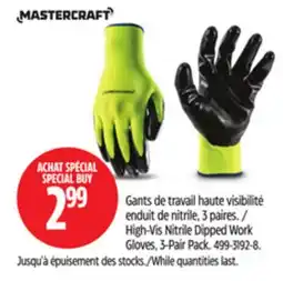 Canadian Tire Mastercraft High-Vis Nitrile Dipped Work Gloves, 3-Pair Pack offer