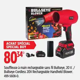 Canadian Tire Bullseye Cordless 20V Rechargeable Handheld Blower offer