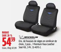 Canadian Tire Michelin Premium Faux Leather Seat Kit, 2-Pc offer