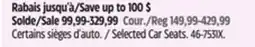 Canadian Tire Selected Car Seats offer