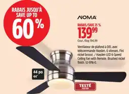 Canadian Tire NOMA Hayden LED 6-Speed Ceiling Fan with Remote offer