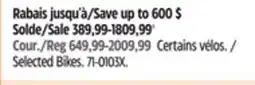 Canadian Tire Selected Bikes offer
