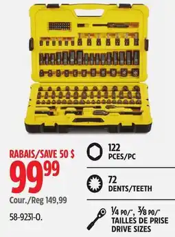 Canadian Tire Stanley Professional Grade Black Chrome Socket Set 122 PC SAE Metric offer