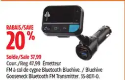 Canadian Tire Bluehive Gooseneck Bluetooth FM Transmitter offer