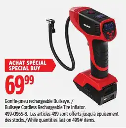 Canadian Tire Bullseye Cordless Rechargeable Tire Inflator offer