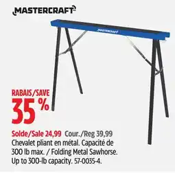 Canadian Tire Mastercraft Folding Metal Sawhorse offer