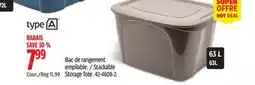 Canadian Tire Type A Stackable Storage Tote offer