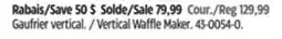 Canadian Tire Vertical Waffle Maker offer