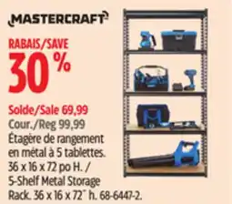 Canadian Tire Mastercraft 5-Shelf Metal Storage Rack offer