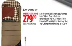 Canadian Tire Woods Yukon 5-in-1 Insulated Cold-Weather Sleeping Bag offer
