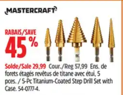Canadian Tire Mastercraft 5-Pc Titanium-Coated Step Drill Set with Case offer