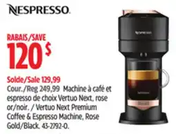 Canadian Tire Nespresso Vertuo Next Premium Coffee & Espresso Machine offer