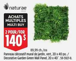 Canadian Tire Naturae Decor Decorative Garden Green Wall Panel, 20 x 40˝ offer