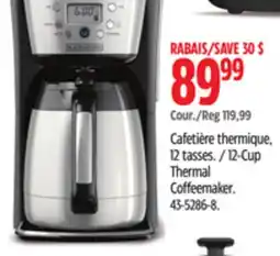 Canadian Tire Black+Decker 12-Cup Thermal Coffeemaker offer