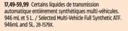 Canadian Tire MotoMaster Selected Multi-Vehicle Full Synthetic ATF offer