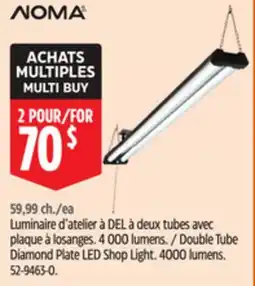 Canadian Tire Noma Double Tube Diamond Plate LED Shop Light offer