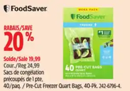 Canadian Tire Pre-Cut Freezer Quart Bags offer