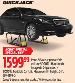Canadian Tire QUICKJACK 5000TL Portable Car Lift offer